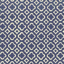 Blue Petite Quatrefoil Print Italian Paper ~ Carta Varese Italy